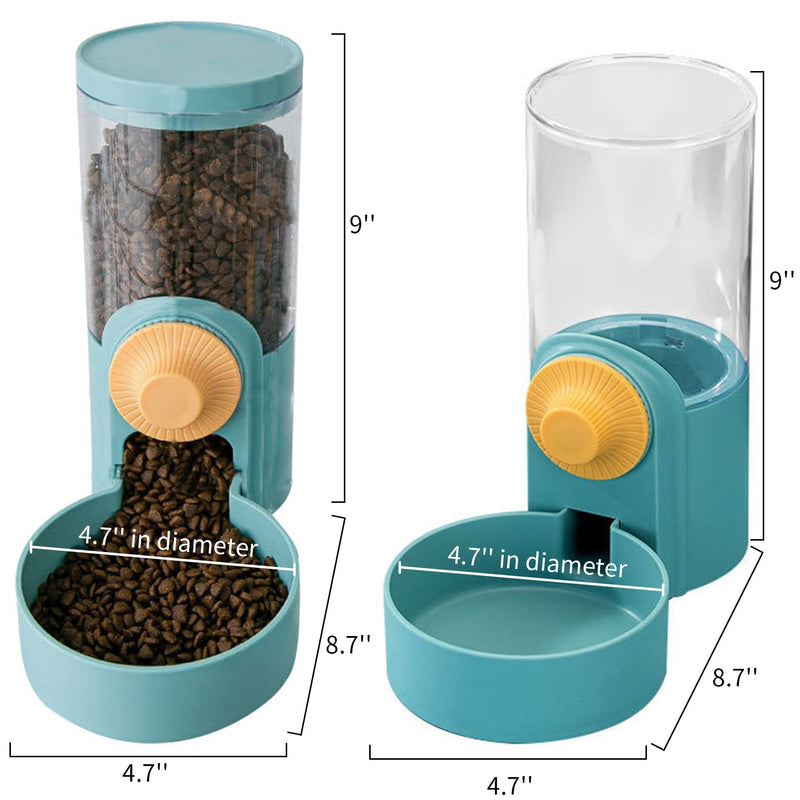 kathson 35oz Hanging Automatic Food Water Dispenser Gravity Pet Auto Feeder Waterer Set for Rabbit Cat Dog Chinchilla Guinea Pig Hedgehog Ferret - BeesActive Australia