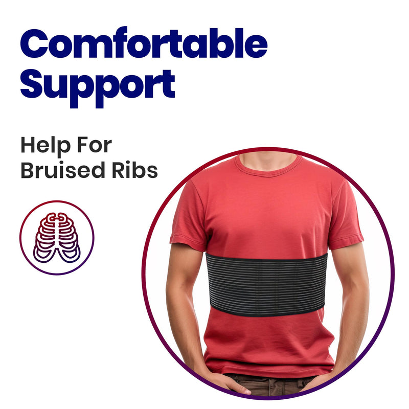 Chest Binder Rib Brace – Rib Belt to Reduce Rib Cage Pain. Chest Compression Support for Rib Muscle Injuries, Bruised Ribs or Rib Flare. Breathable Chest Wrap Breast Binder for Women or Men (S/Med) S/M (Pack of 1) - BeesActive Australia