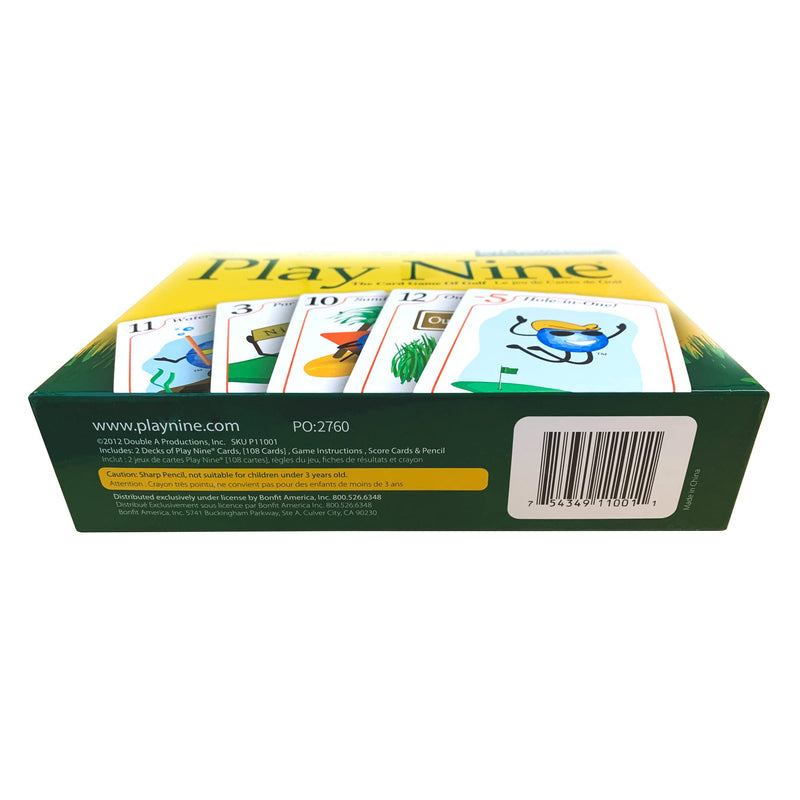 Double A Productions, Inc. Play Nine - The Card Game of Golf, Casual Family Card Game for Kids and Adults, Ages 8 and Up, 2-6 Players - BeesActive Australia
