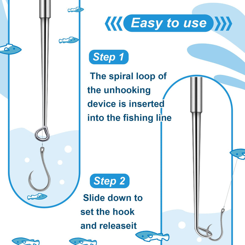 Civaner 3 Pieces Fish Hook Quick Remover Stainless Steel Fishing Hook Removal Device Fish Hook Remover Detacher Tool Security Extractor Fish Hook Disconnect Device Kit Fishing Accessory for Fishing Blue - BeesActive Australia