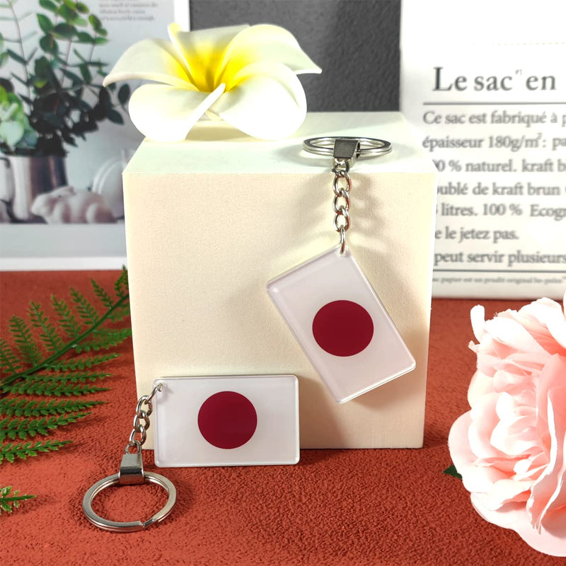 QQSD Japan Flag Keychain Japanese Key Ring (2 Pack) - BeesActive Australia