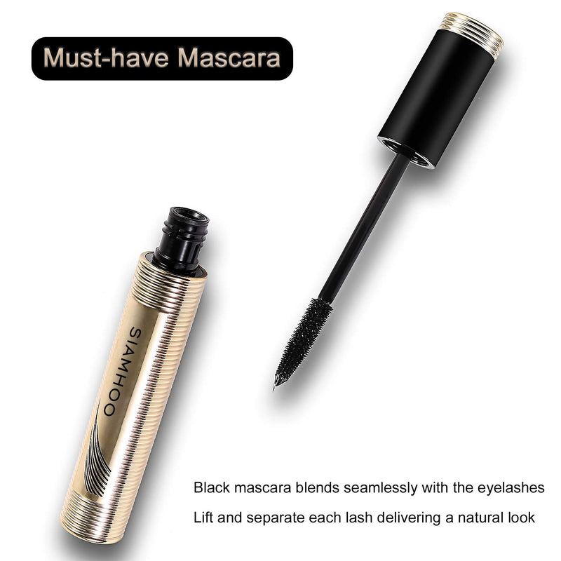 SIAMHOO 4D Silk Fiber Lash Mascara,Mascara Black Volume and Length,Thicker,Long-lasting&Waterproof(Classic black) - BeesActive Australia