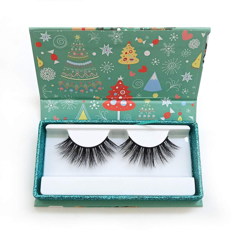 KallyHair Christmas Eyelash Siberian Real Mink Lashes | Soft Cotton Band 3D Mink Eyelashes | Christmas Box Real Mink Lashes for Women Dallas - BeesActive Australia