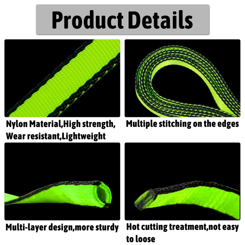 KIKIGOAL 18MM Nylon Climbing Sling Runner 23KN CE2008/EN566 Rock Climbing Webbing Straps for Outdoor Climbing, Rappelling, Swing, Yoga Hammock etc 60 CM/24 Inch 2pcs Green - BeesActive Australia