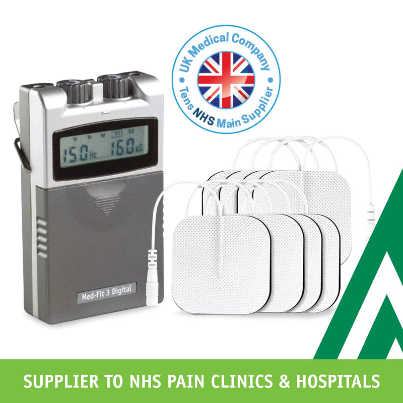 Med-Fit 3 Digital Dual Channel TENS Machine for Fast & Effective Pain Relief and Pain Management - Fully certified Tens CE2460 - BeesActive Australia