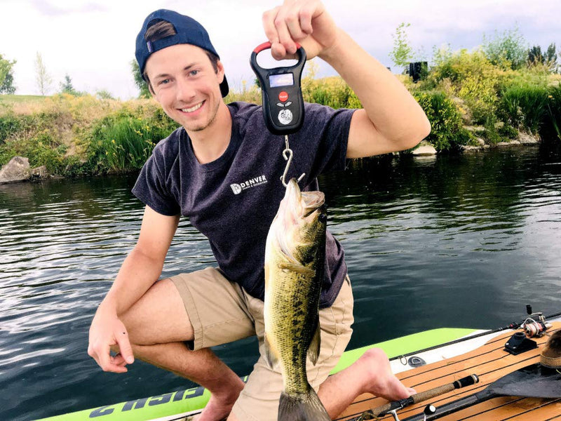 Kraken Bass Fishing Scale - Essential Fishing Gear Accessories Backpack Portable, Electronic Digital Weight Display with Measuring Tape (110lbs/50Kg) Weigh Scale - BeesActive Australia