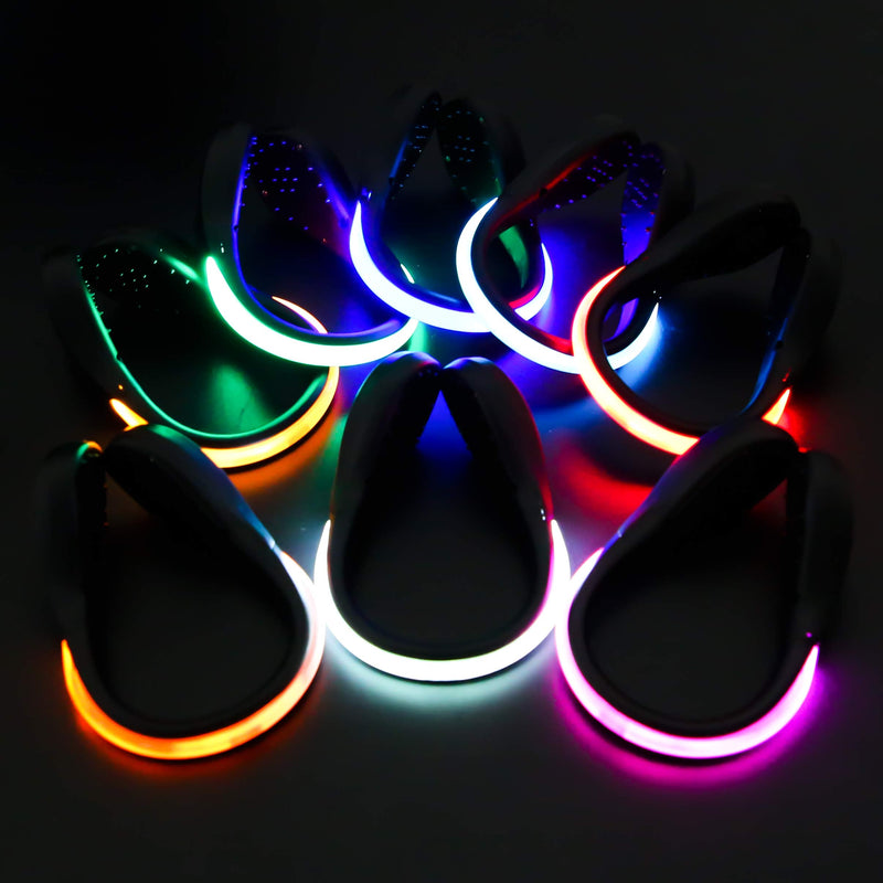 PROLOSO 8 Pack Shoe Lights for Runners Clip On Shoe Clip Lights for Running at Night Walking Jogging Biking Cycling Safety Accessories - BeesActive Australia