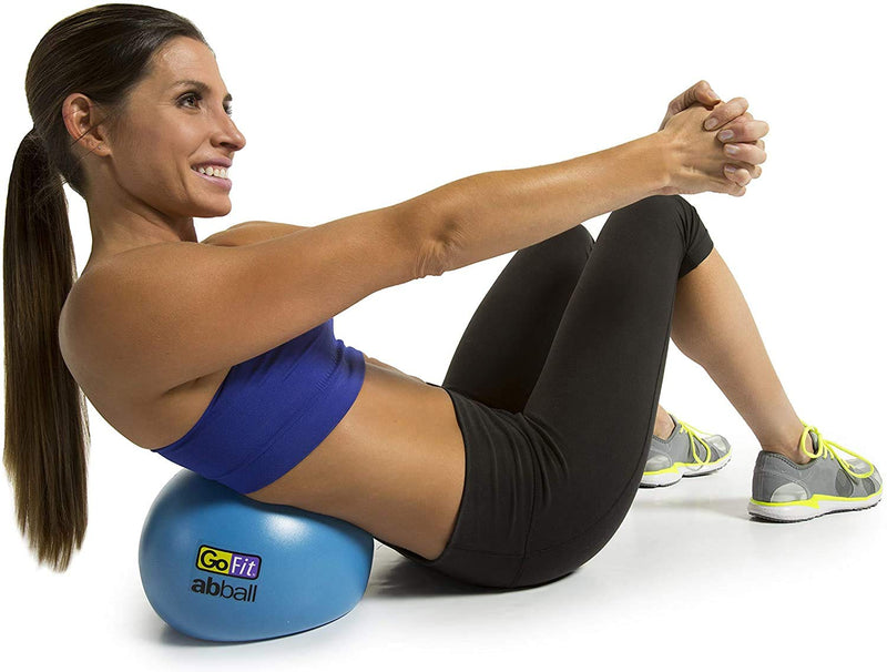 GoFit 20cm Core Ab Ball - with Inflation Tube and Training DVD,Blue - BeesActive Australia