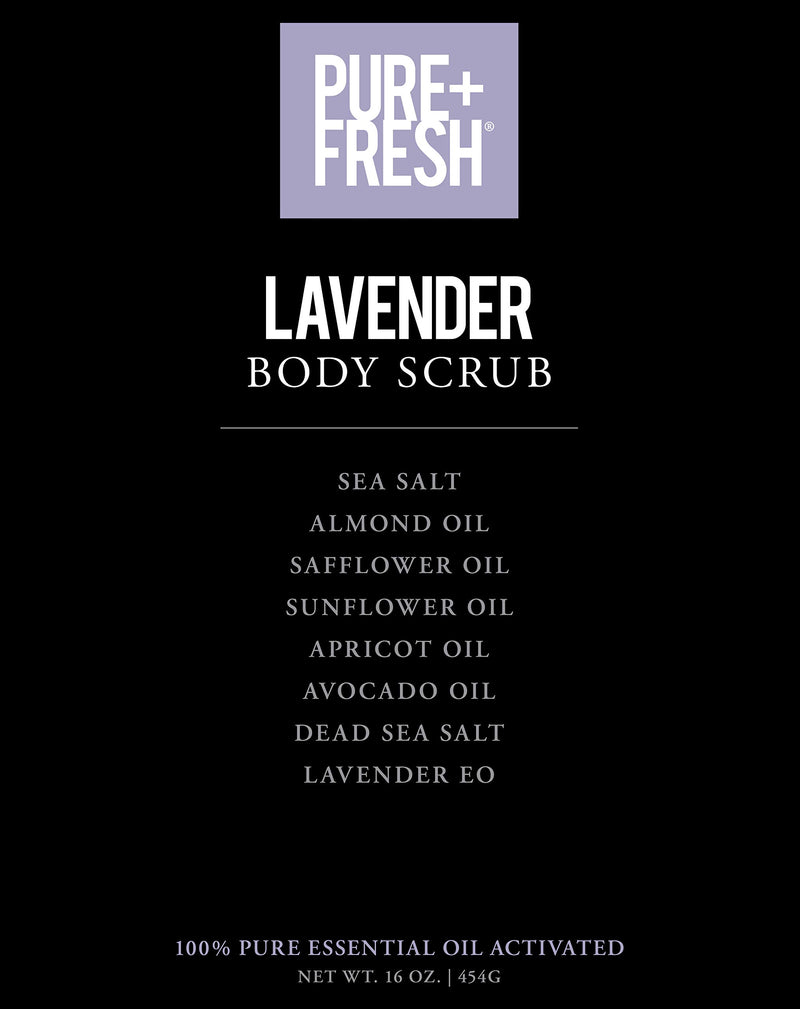 Pure+Fresh Body Scrub Lavender - Exfoliant Infused with Dead Sea Salt and Essential Oils - BeesActive Australia