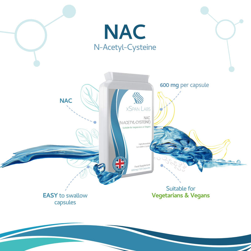 N-Acetyl Cysteine (NAC) 600 mg 120 Capsules - BeesActive Australia