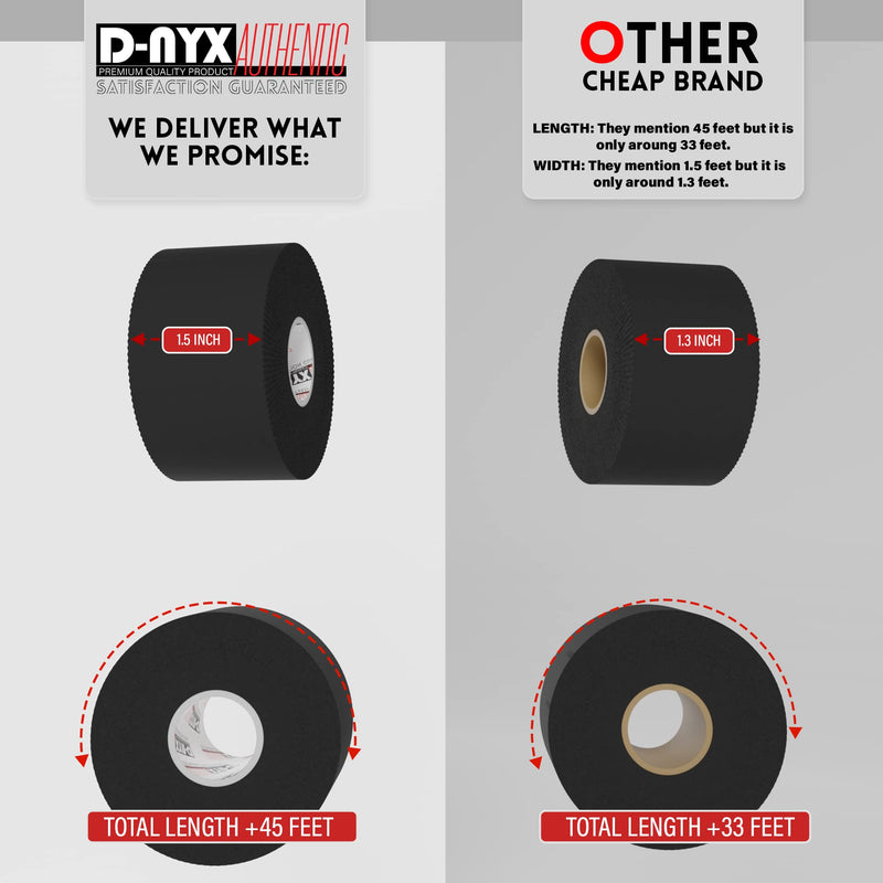 Black Athletic Sports Tape 1.5in x 45ft/Roll EXTRA LONG & Very Strong | NO Sticky Residue Easy Tear Tapes for Athlete & Medical Trainers | First Aid Injury Wrap Best for Fingers Ankles Wrist - BeesActive Australia