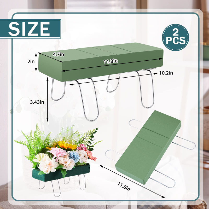 2 Pieces Galvanized Gravestone Saddle 12 x 11 Inch Cemetery Headstone Saddle with Floral Foam Headstone Flower Saddle Floral Tombstone Hugger Green - BeesActive Australia