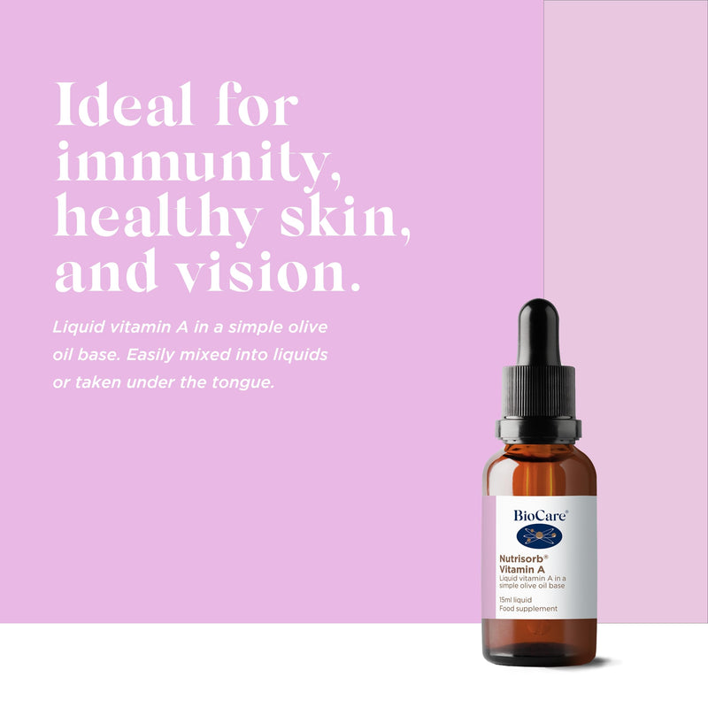 BioCare Nutrisorb Vitamin A | Helps Support Immunity, Healthy Skin and Vision - 15ml, 268 Days� Supply - BeesActive Australia