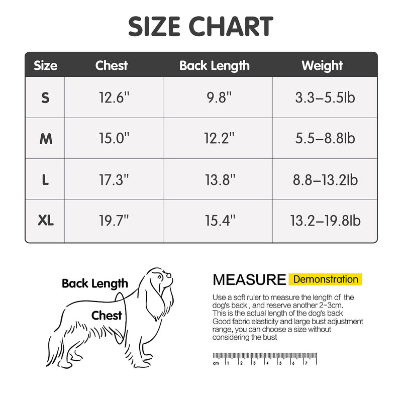 Coppthinktu Dog Recovery Suit for Abdominal Wounds or Skin Diseases, Breathable Dog Surgery Recovery Suit for Dogs, E-Collar Alternative After Surgery Wear Anti Licking Wounds Stripe. L Chest 17" Neck 11" Weight 9-13 lb Pink - BeesActive Australia