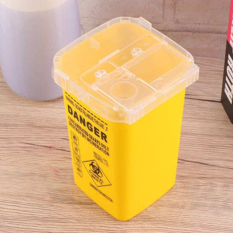 Sharps Container Small Disposal Needle Plastic Medical Waste Bins Tattoo Accessories Yellow As Shown - BeesActive Australia