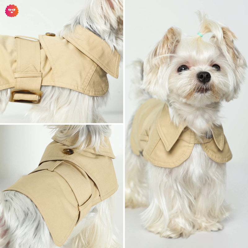 Pixel Monster Puppy Dog Clothes for Small Dogs Girl & Boy, Classic Designer Small Medium Dogs Clothes for Yorkie, Chihuahua, Frenchie, etc. British Detective Cape L - BeesActive Australia