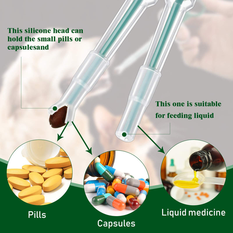 Nuanchu 2 Pieces?Cat Pill Shooter Pill Dispenser?Dog?Piller?Pill?Gun?Pet Tablet?Syringe Pusher Soft Tip?Pet Medicine?Feeder for Feeding Small Animals Green - BeesActive Australia