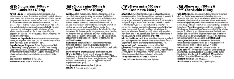 Glucosamine 500mg & Chondroitin 400mg | Support for an Active Lifestyle | 2X 180 Capsules | Manufactured in The UK - BeesActive Australia