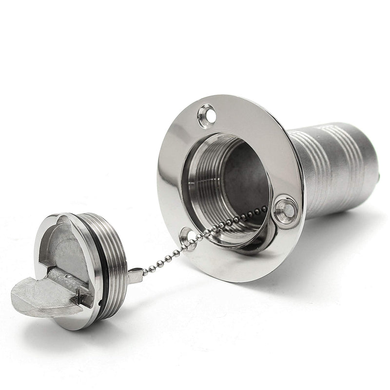 NRC&XRC 1-1/2"(38mm) Boat Fuel Deck Fill/Filler with Keyless Cap 1-1/2" Marine 316 Stainless Steel Hardware for Boat Yacht Caravan 1-1/2" - BeesActive Australia