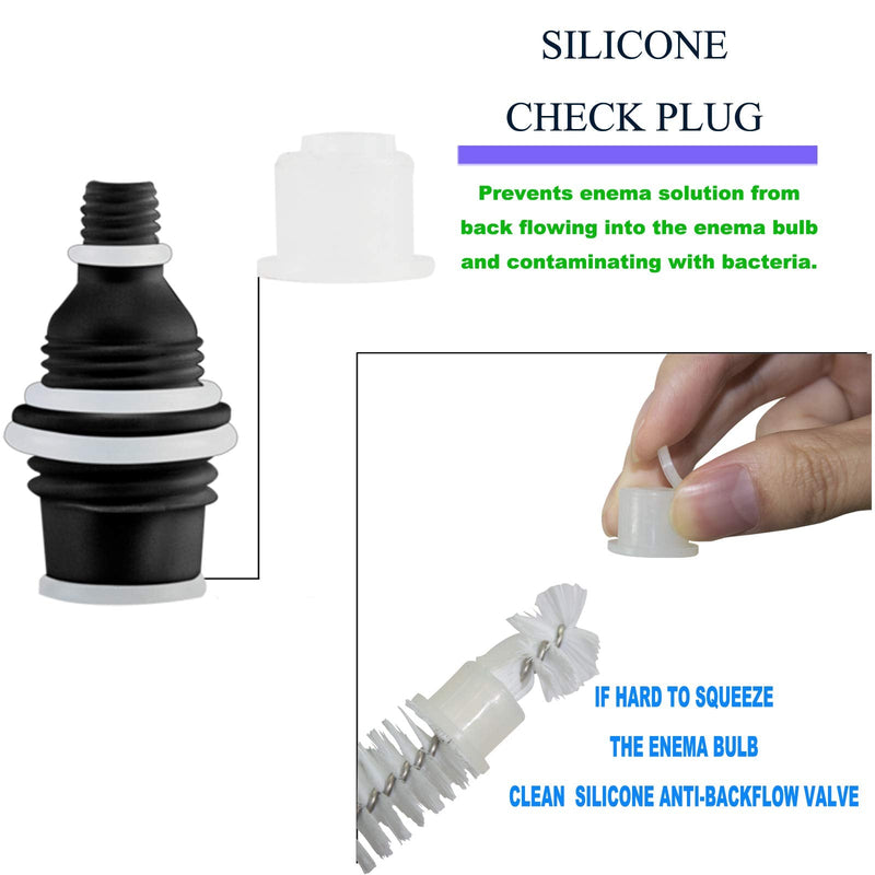 TopQuaFocus 320ml Enema Bulb Kit Anal Douche Bulb kit for Man Woman Cleaning Douche Bulb Men(320ML, Black) - BeesActive Australia