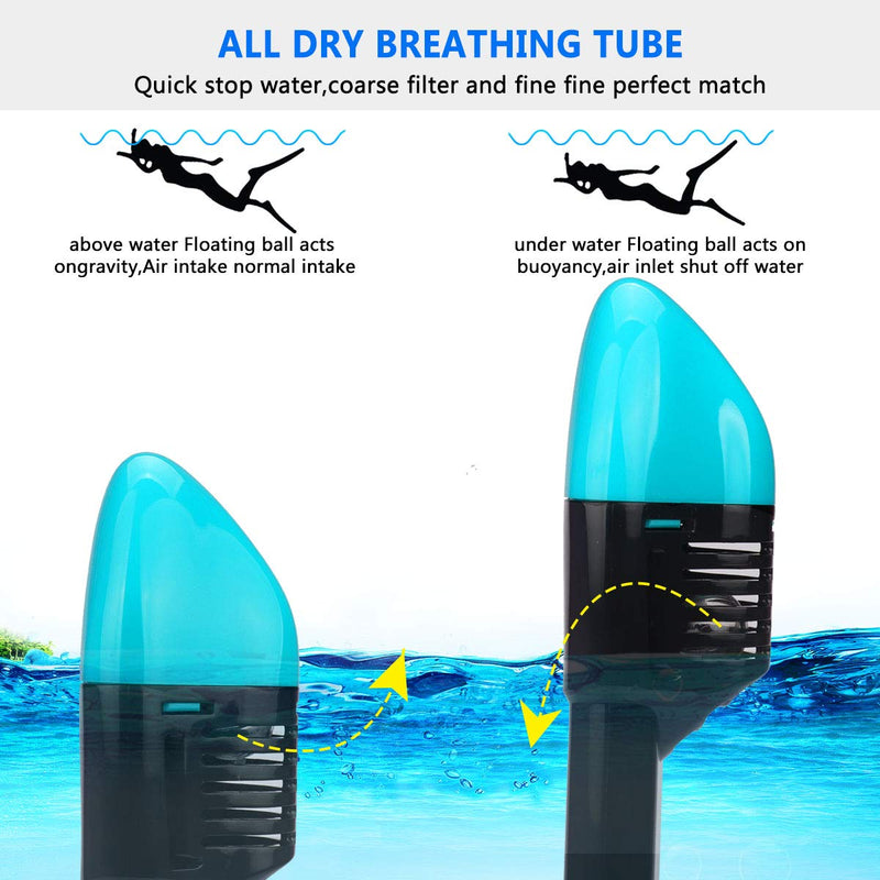 [AUSTRALIA] - QingSong Full Face Snorkel Mask, Snorkeling Mask with Detachable Camera Mount, 180 Degree Panoramic View Anti-Fog Anti-Leak Snorkel Set for Kids & Adult Black/Green Small 