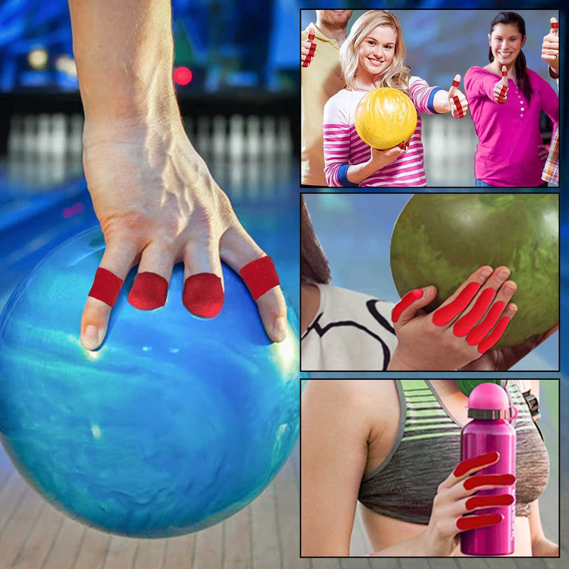 120PCS Bowling Thumb Tape Bowling Finger Tape, Red Flex Protective Performance Bowling Tape Thumb Protector for Bowlers, Pro Bowling Ball Equipment Accessories for Men Women Exercise Sport Workout - BeesActive Australia