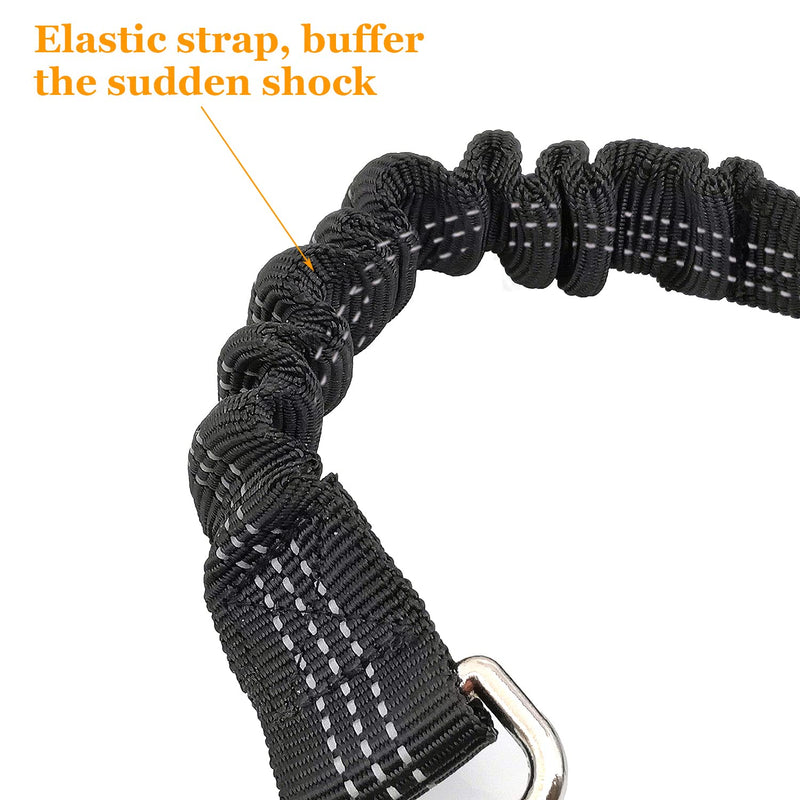 Yiaizhuo 2 Dog Car Harness Seatbelt Seat Belt Leash Travel Accessories Bungee Anti Shock Pet Cat Adjustable Lead Clip Safety Seats Belts Black 2 Packs - BeesActive Australia