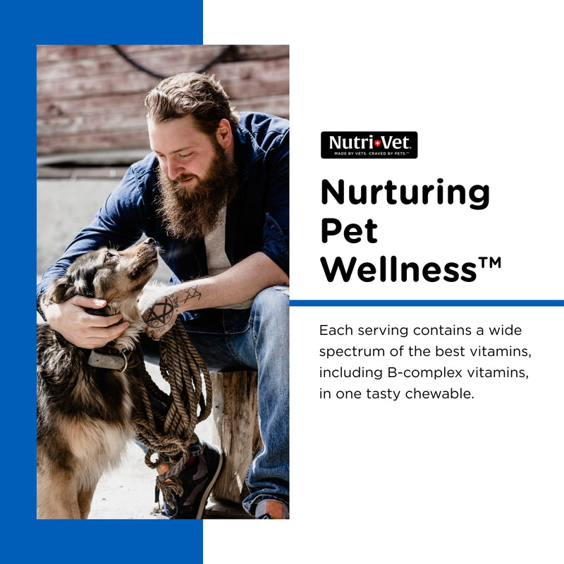 Nutri-Vet Multi-Vite Chewables for Adult Dogs | Daily Vitamin and Mineral Support to Help Maintain Peak Condition 180 ct - BeesActive Australia