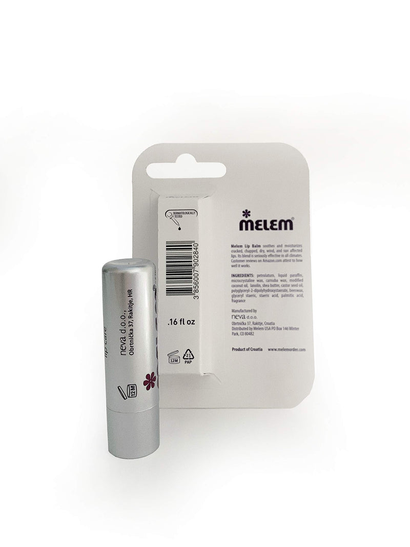 Melem Lip Balm Sticks, Relieves Dry, Chapped and Cracked Lips, with Moisturizing Lanolin, Value Pack of Six Sticks each .16 ounces - BeesActive Australia