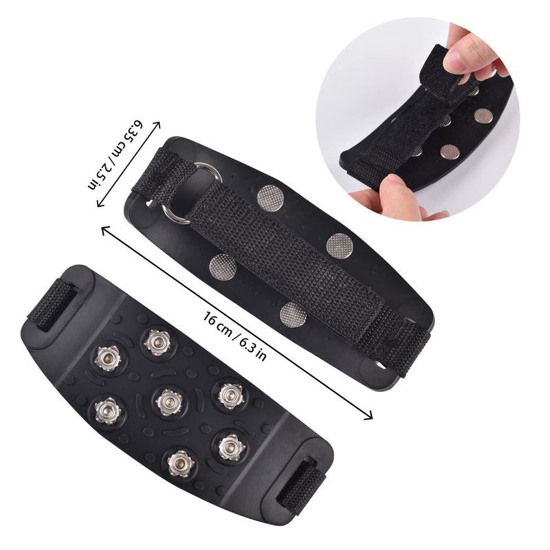 Crampons Traction Ice Cleats Grippers Anti-Skid Traction Grips Crampons Spikes 7 Point Cleats for Hiking Walking Climbing Fishing Jogging Mountaineering Ice Snow Grips - BeesActive Australia