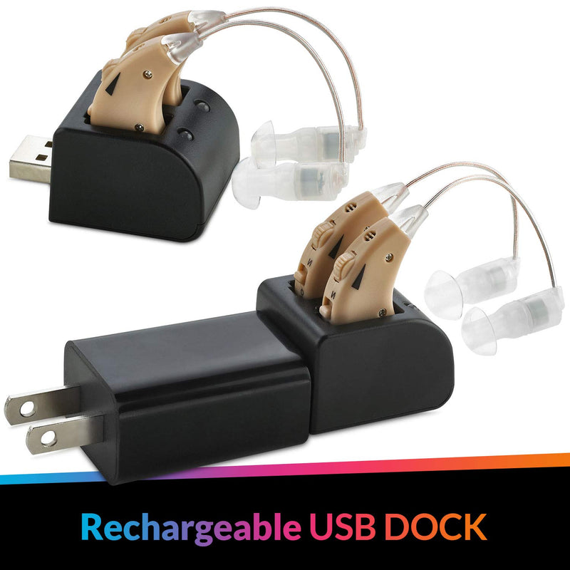 MEDca Digital Device - Rechargeable BTE Personal Sound Pair with USB Dock - Premium Behind The Ear - BeesActive Australia
