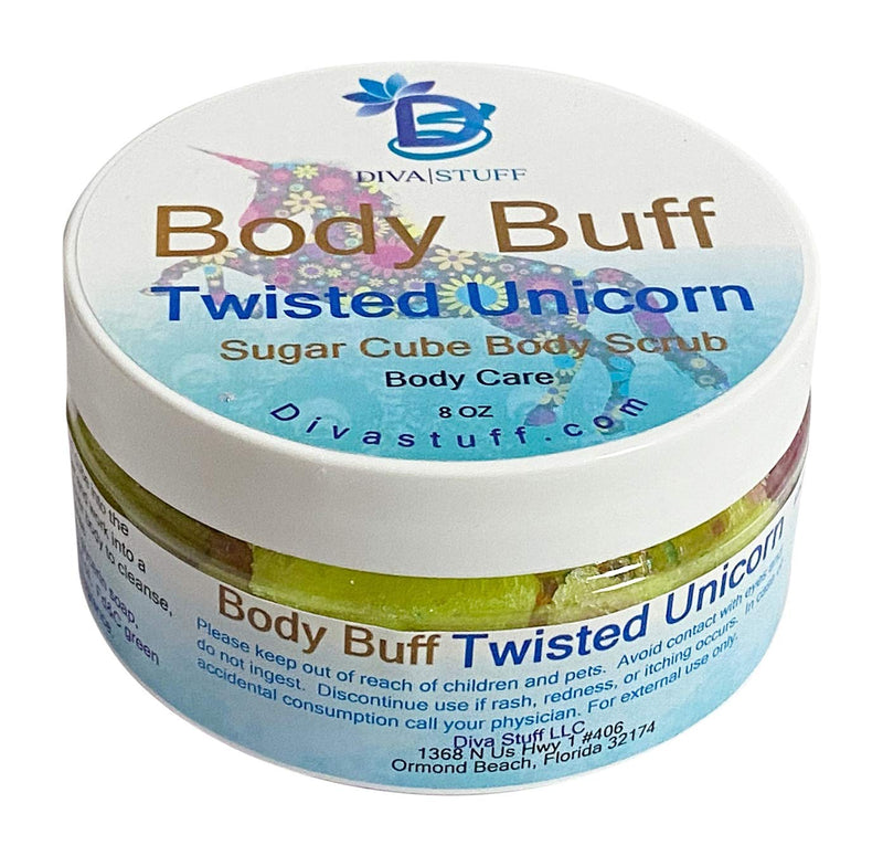 Twisted Unicorn Scented Sugar Cube Body Scrub/Wash, Made in The USA, Exfoliates Dead Skin And Hydrated, By Diva Stuff - BeesActive Australia