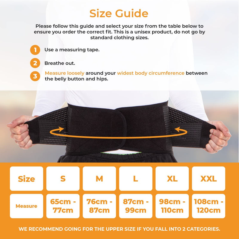 LyfeFocus Premium Adjustable Lower Back Support Belt for Men & Women - Breathable Lumbar Support Brace Supplied with Reusable Hot Cold Pack for Pain & Muscle Tension Relief (Check Size Table: Medium) M - BeesActive Australia