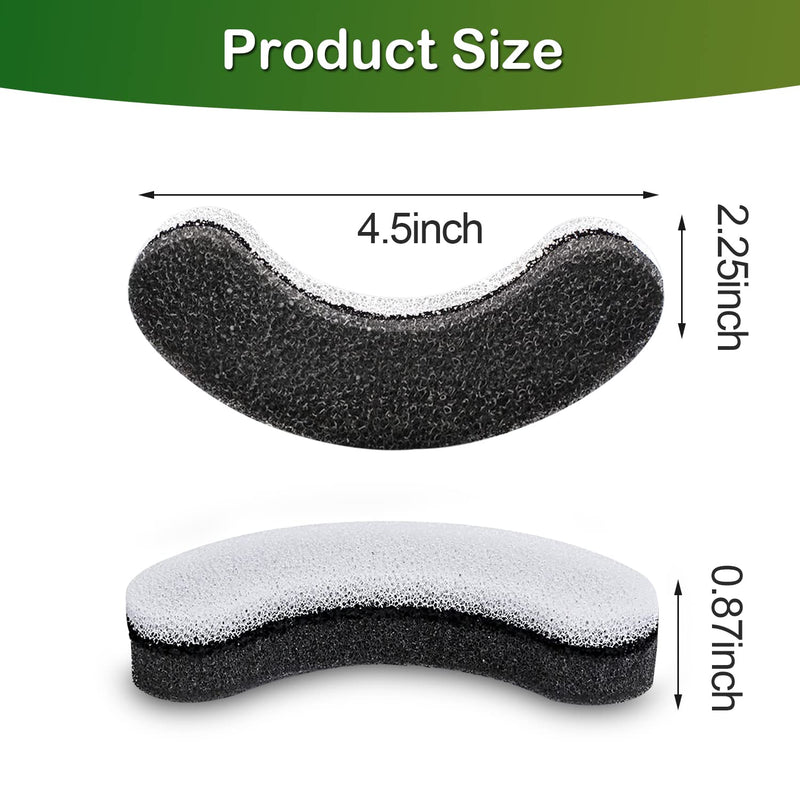 Cat Water Fountain Filter,Arc-Shaped Sponge Activated Carbon Cat Fountain Filter Compatible WF050 & WF100 Automatic Pet Water Fountain 6 Pack - BeesActive Australia