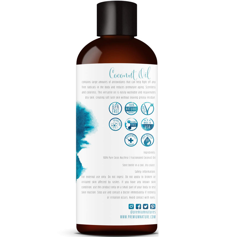 Fractionated Coconut Oil Massage Oil - Cold Pressed Pure MCT Oil Carrier Oil for Essential Oils Mixing Dry Skin Moisturizer Natural Carrier Baby Oil for Face Hair & Body Therapeutic Aromatherapy 4 oz - BeesActive Australia