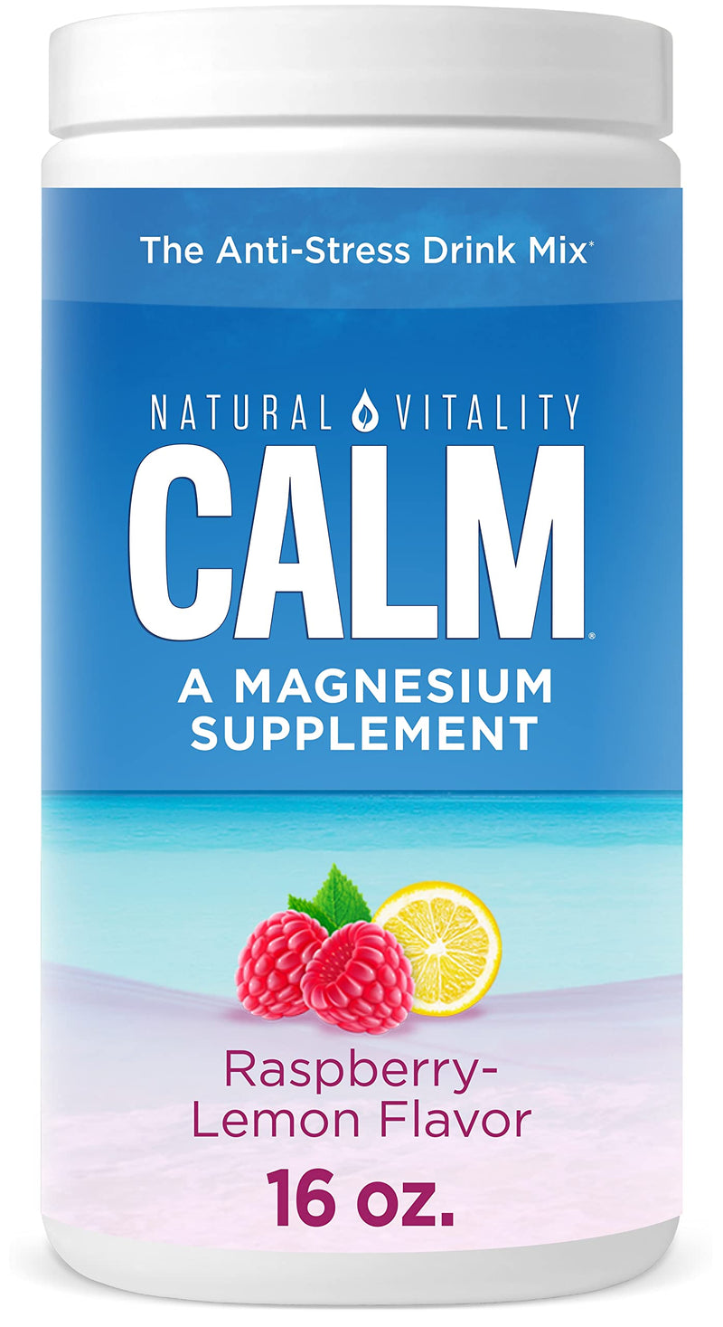 Natural Vitality Calm #1 Selling Magnesium Citrate Supplement, Anti-Stress Magnesium Supplement Drink Mix Powder- Raspberry Lemon, Vegan, Gluten Free and Non-GMO (Package May Vary), 16 oz 113 Servings - BeesActive Australia