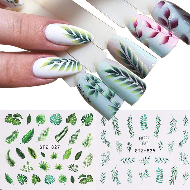 Nail Art Stickers Flower Nail Decals Supplies Blossom Flower Assorted Patterns Art Design 29 Sheets Leaves Water Transfer Decorations Decals for Women DIY Acrylic Nail Accessories - BeesActive Australia