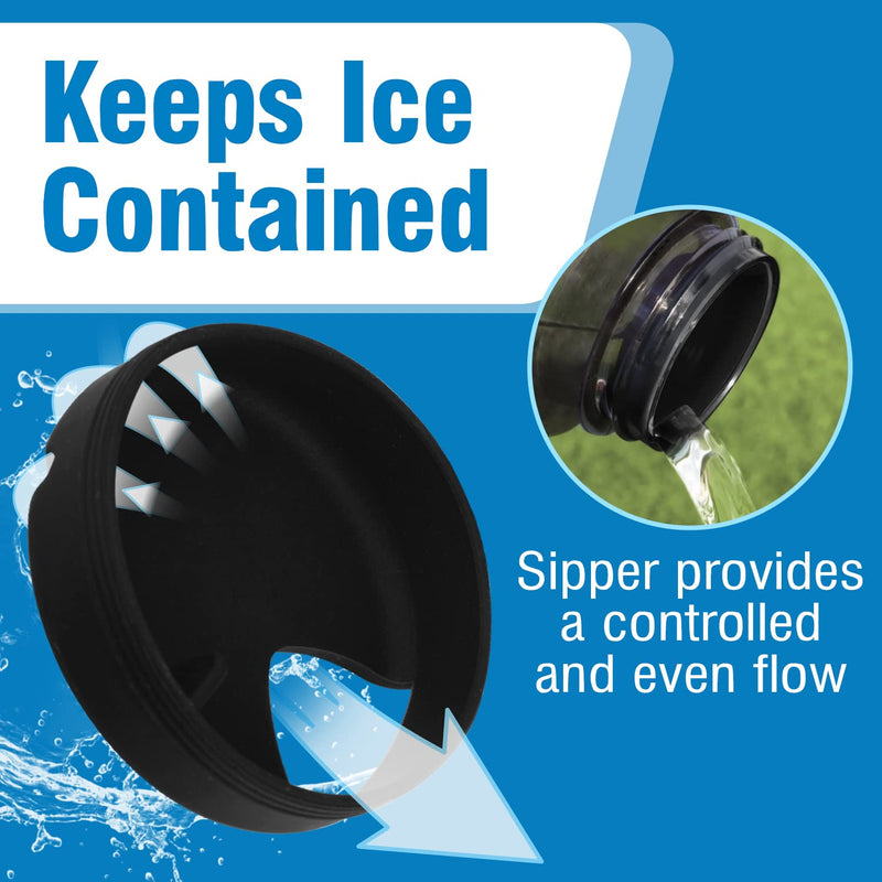 IMPRESA [3 Pack] Silicone Mouth Splash Guard fits Nalgene Wide Mouth Lid Water Bottles Accessory Intended for Nalgene Splashguard to be Spill-Free Guards for Nalgene Accessories - BeesActive Australia