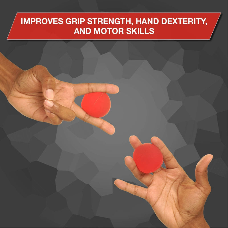 THERABAND Hand Exerciser, Stress Ball For Hand, Wrist, Finger, Forearm, Grip Strengthening & Therapy, Squeeze Ball to Increase Hand Flexibility & Relieve Joint Pain, X-Large Red, Soft, Beginner - BeesActive Australia