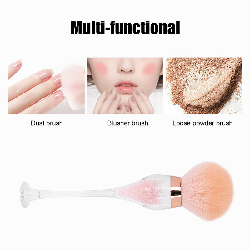 Pink Soft Nail Dust Cleaning Brush for Makeup or Nail Arts, Nail Art Powder Remover Brush with Attracting Appearance and Shape, Makeup Blush Brushes Not Fall Off, Not Fade - BeesActive Australia