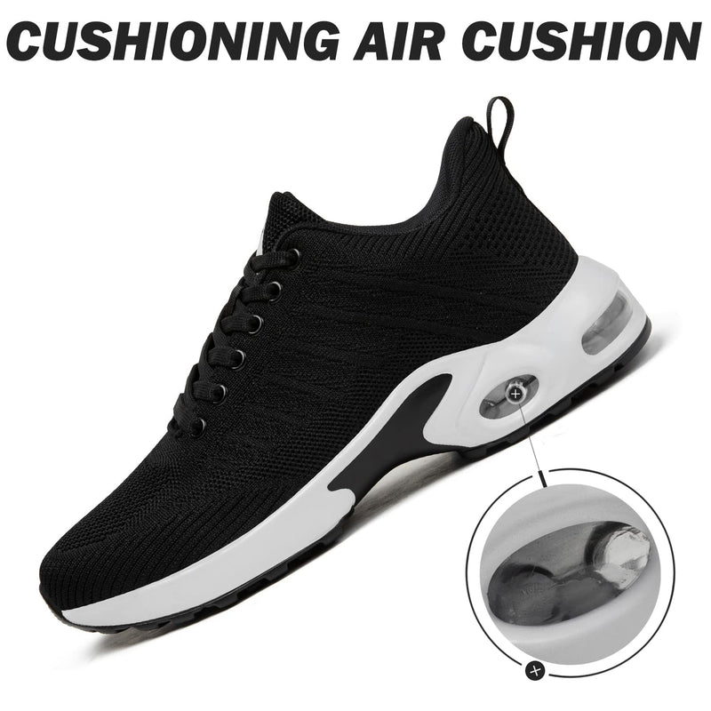 Mishansha Women's Breathable Sneaker Air Cushion Running Shoes Fashion Sport Gym Jogging Tennis Shoes US 5.5-10.5 Black - BeesActive Australia