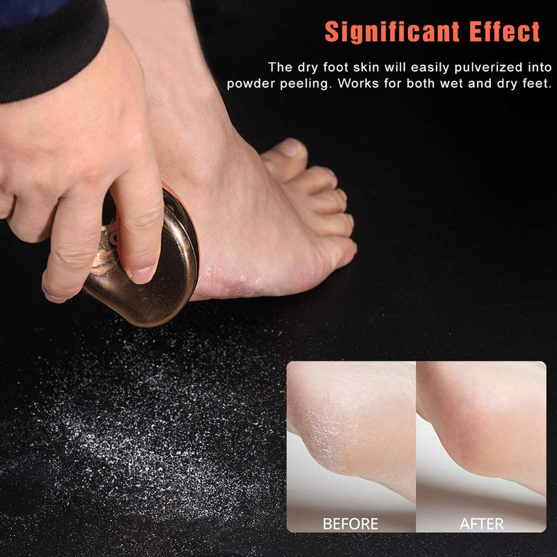 BEZOX 2in1 Nano Glass Foot File for Foot Spa, Home Salon -Highly Effective Callus Remover Wake Up Velvety Feet -High-Density Fine Nano Glass Not Hurt Your Feet, Crystal Foot File for Travel Use Golden - BeesActive Australia