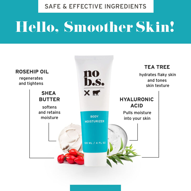 No B.S. Hand and Body Moisturizer l Ultra Hydrating Natural Body Lotion For Women and Men l Antioxidant-Rich Green Tea Protects Against Aging While Shea Butter and Lavender Oil Nourish Dry Skin - BeesActive Australia