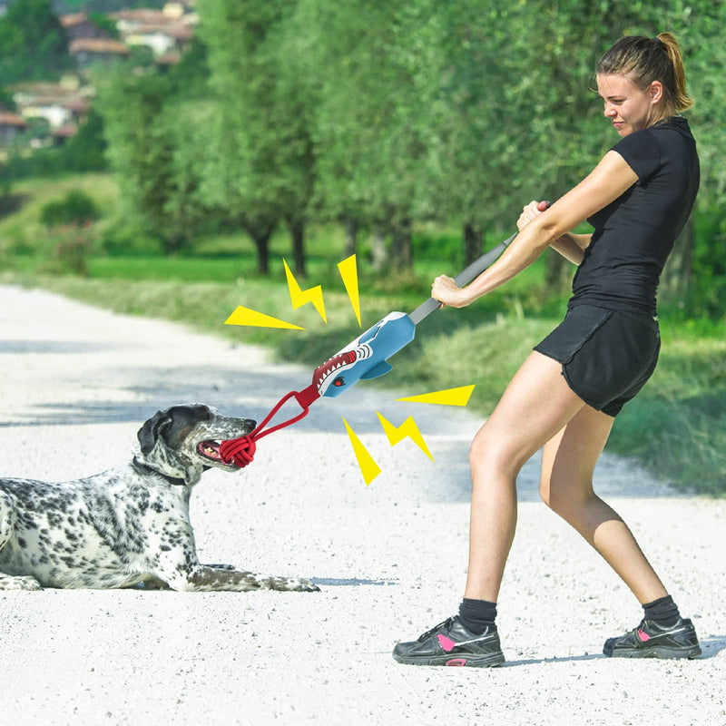 Yizocenguo Dog Rope Toys, Dog Chew Toys for Aggressive chewers,Tug of war Dog Toy, Dog Squeaky Toys, Tough Durable Pull Toys for Small Dogs (Shark) - BeesActive Australia