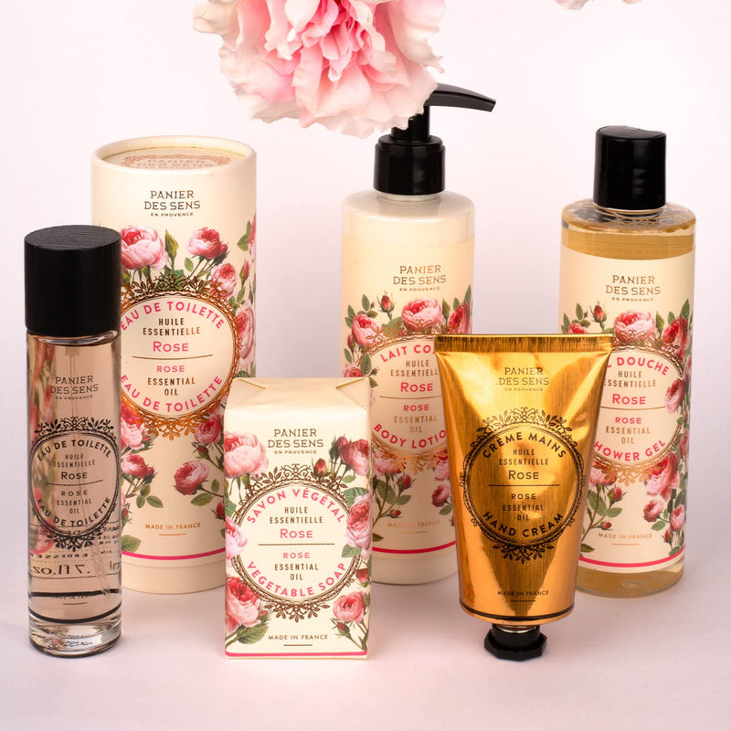 Panier des Sens Rose Shower Gel, Natural Body wash - Made in France 95% natural - 8.45 Floz/250ml Rejuvenating Rose 8.45 Fl Oz (Pack of 1) - BeesActive Australia