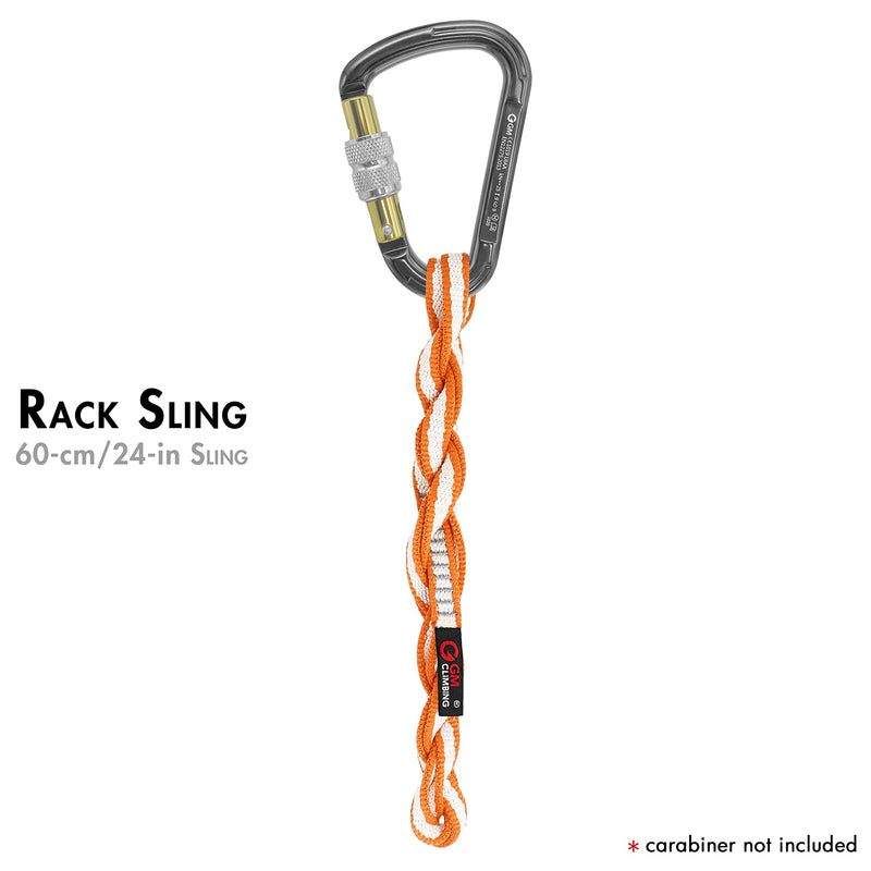 GM CLIMBING 11mm UHMWPE Sling Runner 22kN CE UIAA Certified Orange 60cm / 24inch | One Unit - BeesActive Australia