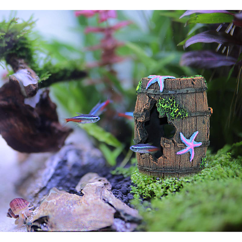 WishLotus Aquarium Fish Tank Decorations, Theme Plastic Plants Fish Cave Aquarium Castle Mermaid Ornaments, Shipwreck Hideouts Fish Tank Accessories Décor - BeesActive Australia