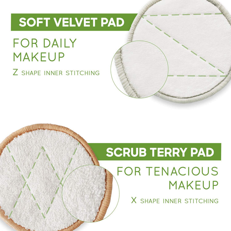 Reusable Cotton Pads | 22 Pack | Reusable Makeup Remover Pads with 2 Bags for Laundry and Storage | Bambaw - BeesActive Australia