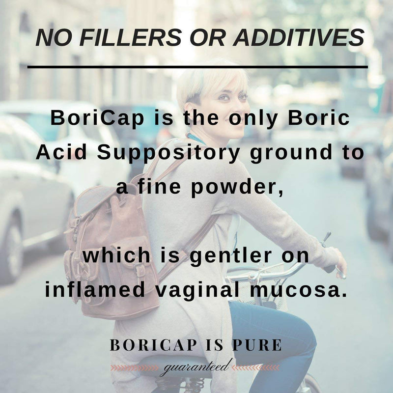 BoriCap Boric Acid Suppositories Contain Only Boric Acid, Gelatin Capsule, Helps Maintain Vaginal Health, Easy to Insert, Made in The USA, 30 Capsules 30 Count (Pack of 1) - BeesActive Australia