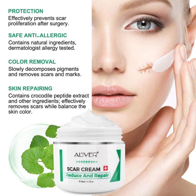 Scar Removal Cream 50G Scar Cream for Old New Scars Stretch Mark Removal Acne Spots and Burns Repair, Face Skin Repair Cream for Men & Women - BeesActive Australia